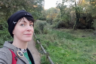 Alice Kershaw on a woodland walk
