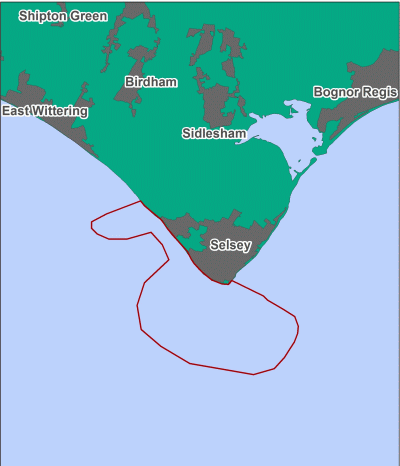 Selsey Bill and the Hounds MCZ map