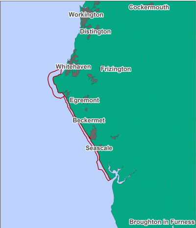 Cumbria Coast MCZ map