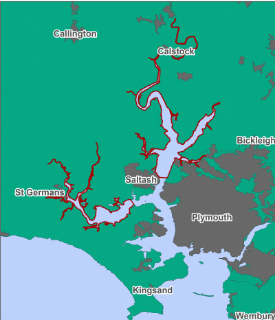 Tamar Estuary MCZ map