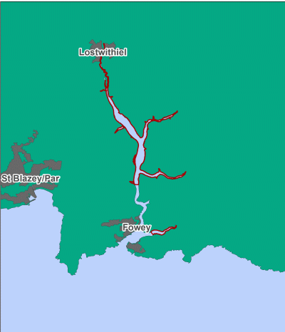 Upper Fowey and Pont Pill MCZ map