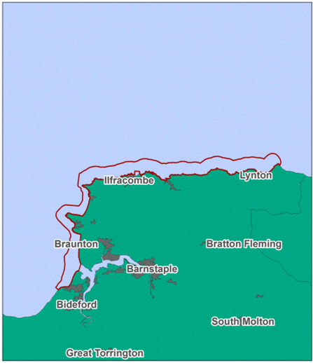 Bideford to Foreland Point MCZ map