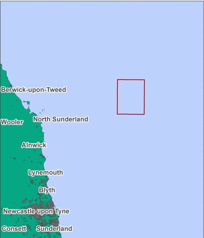 Map location of North East of Farnes Deep MCZ 