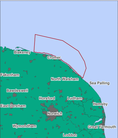 Cromer Shoal Chalk Beds MCZ map