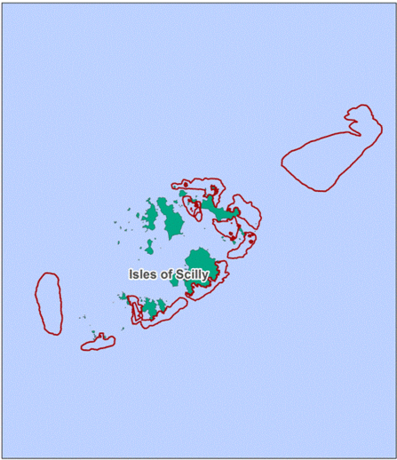 Isles of Scilly Sites MCZ map