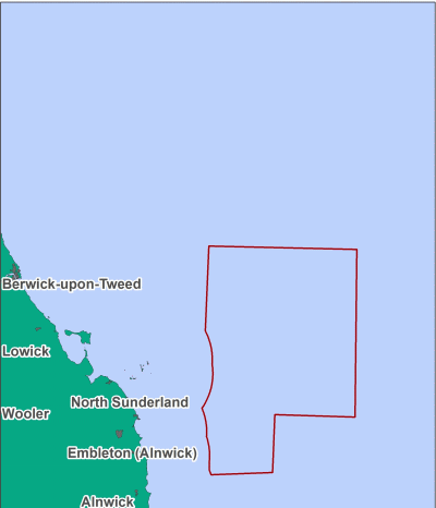 Map location of Farnes East MCZ