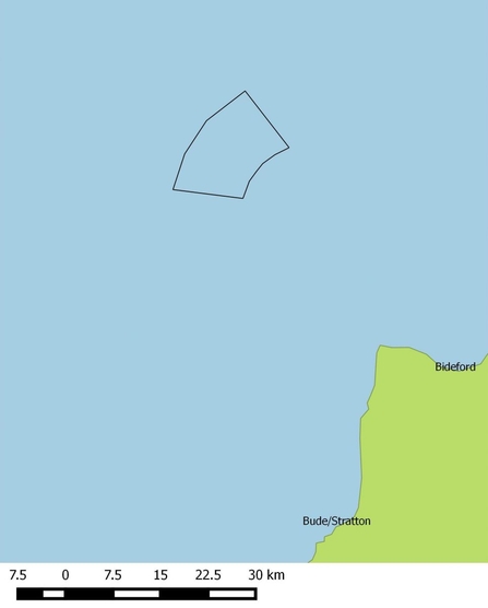 North West of Lundy rMCZ map