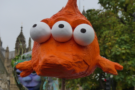 Polluted fish prop - march for clean water in london