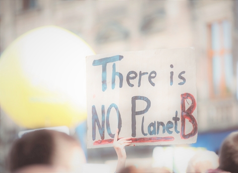 Sign reading there is no planet B